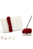 Gras Rose Rouge Luxe Doublé Rose Livre &amp; Pen Set