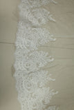 2024 Beautiful One-Tier Wedding Veils Avec Applique