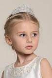 Jolie cubique mariage Zirconia Flower Girl Tiara