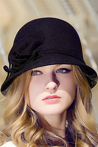 Automne / Hiver Laine Mesdames Avec Bowler / Chapeau cloche