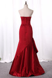 2024 New Arrival Robes de soirée Mermaid Sweetheart Satin Floor Length