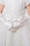 Longueur du coude de mariage Gants Flower Girl