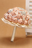 Wedding bouquet Roses ruban avec Broche strass (25 * 15cm de)