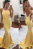 2024 New Arrival Sexy Back Back Halter Spandex Robes de bal Mermaid Zipper Up