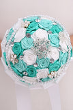 6 couleurs strass / perle / Broche ronde Roses Bouquets de mariage Fleurs (27 * 20cm)